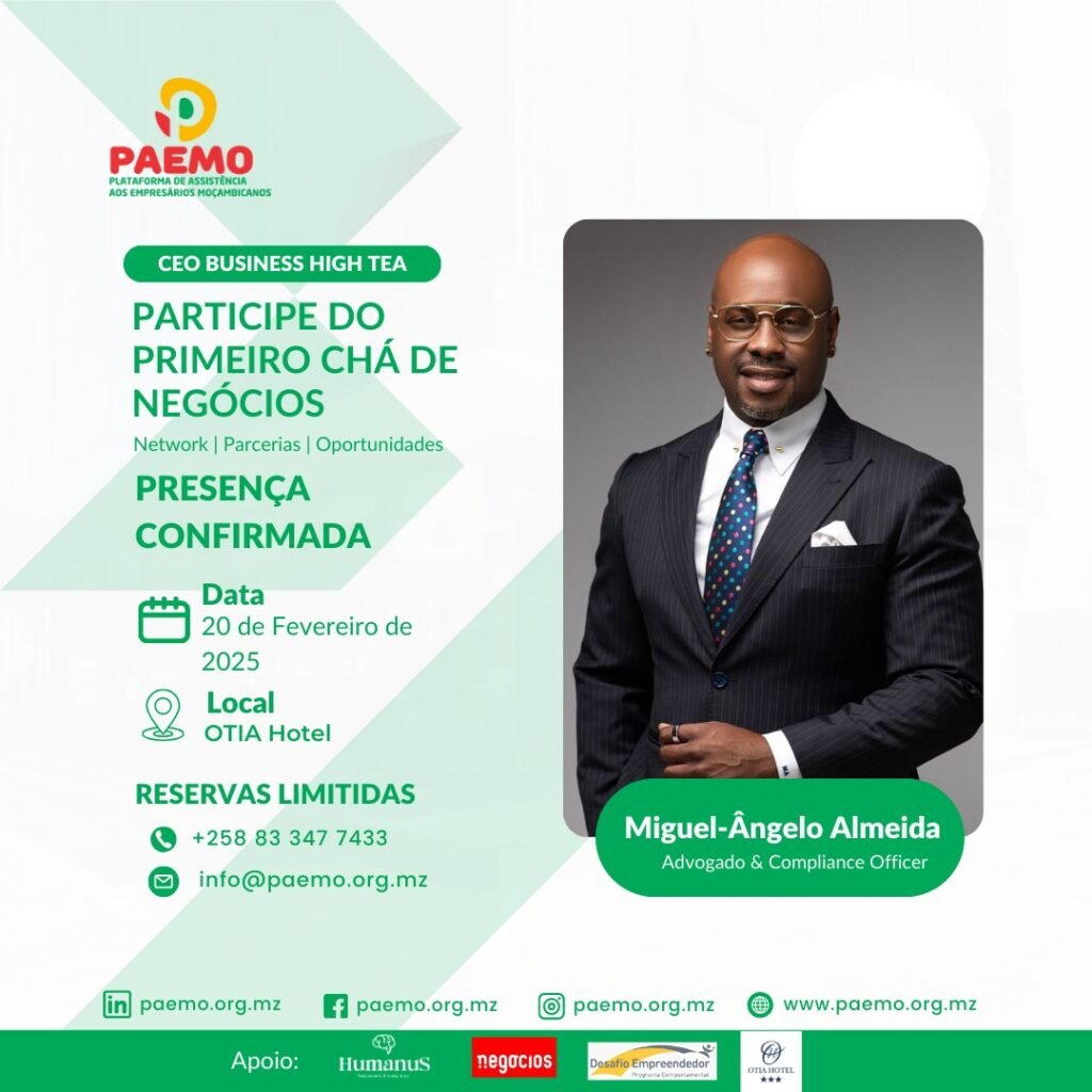 Miguel-Ângelo Almeida: Um Pilar do Compliance e da Gestão de Risco em Moçambique 4 Miguel